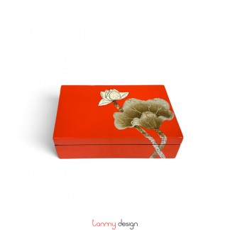 Rectangle lacquer box with the lotus 11*17*H5cm ( different designs )